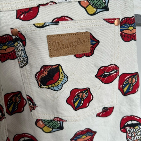 WRANGLER read my lips barrel 652 high rise size 30 wide leg rolling stone - Picture 15 of 17